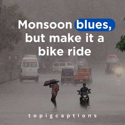 Captions for Monsoon Bike Ride